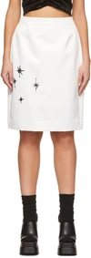 WE11 DONE WHITE SEQUIN MIDI SKIRT