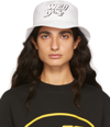 We11 Done White Basic Logo Bucket Hat In White