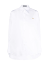 DOLCE & GABBANA LOGO-PLAQUE OVERSIZED COTTON SHIRT