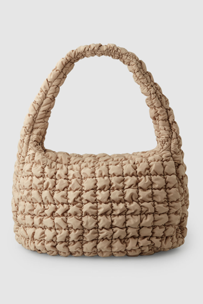 Cos Quilted Oversized Shoulder Bag In Beige