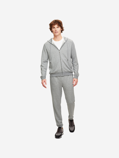 Derek Rose Men's Hoodie Quinn Cotton Modal Silver