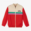 GUCCI RED ZIP-UP JERSEY JACKET