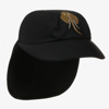 Mini Rodini Elephant-print Neck-flap Cap In Black