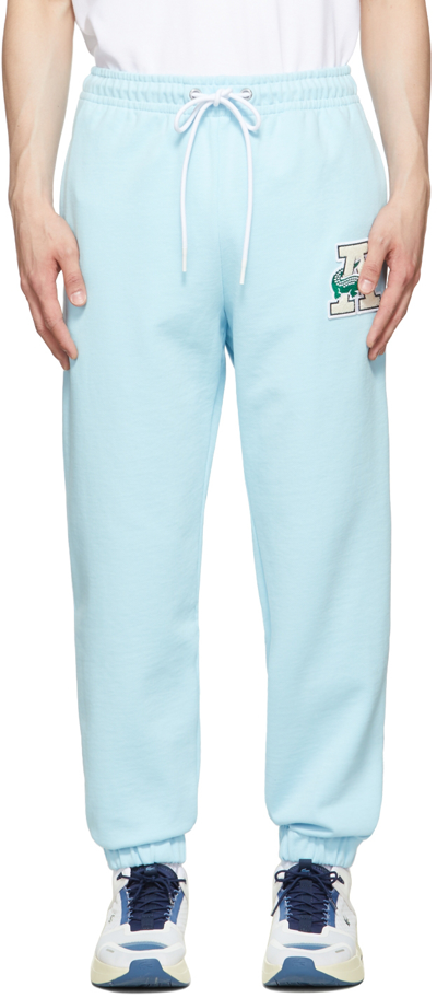 Awake Ny Blue Lacoste Edition Cotton Lounge Pants In Light Blue