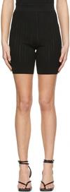 System Black Rayon Shorts In Black