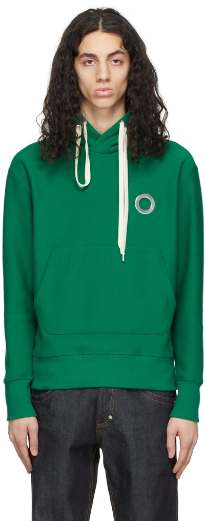 Craig Green Eyelet-embellished Fleece Hoodie In Green