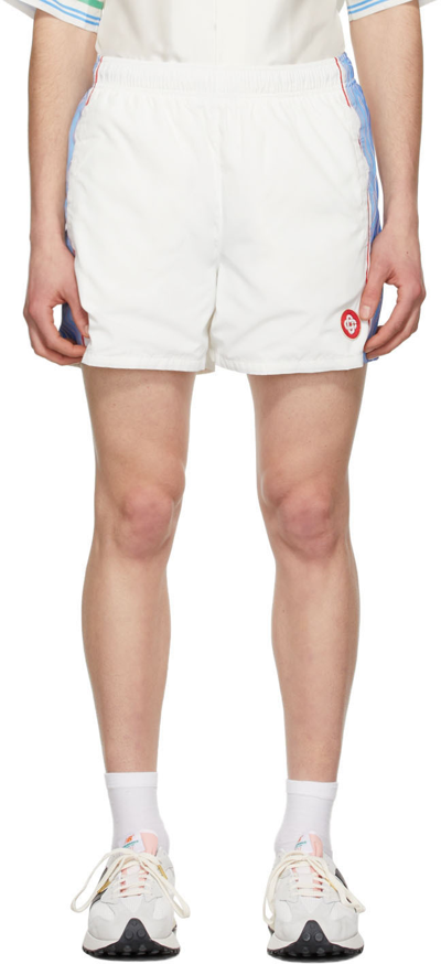 Casablanca Shell Suit Track Shorts In White