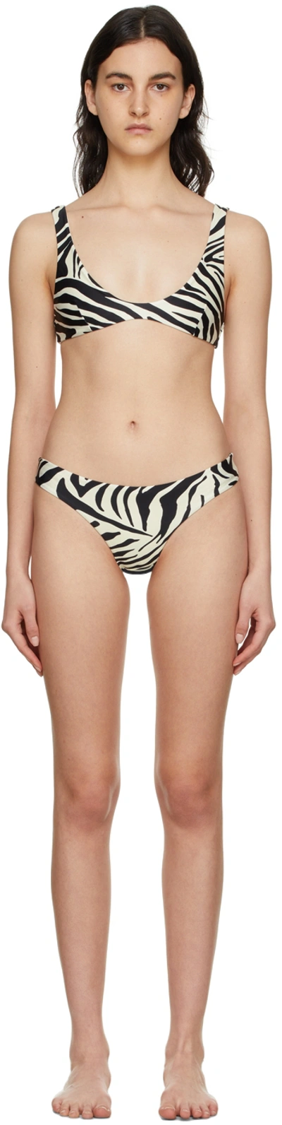 Haight Black & White Juliana Bikini In Bw Zebra