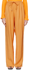 System Orange Rayon Trousers In Mango