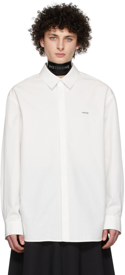 We11 Done White Cotton Shirt