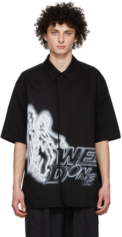 We11 Done Black Denim Shirt