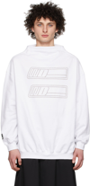 WE11 DONE WHITE COTTON SWEATSHIRT