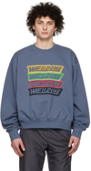 We11 Done Navy French Terry Sweatshirt In Navy
