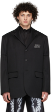 WE11 DONE BLACK WOOL BLAZER