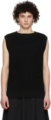 We11 Done Black Monster Vest In Black