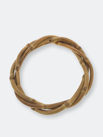 Canvas Style Felicity 3-row Woven Bamboo Bangle In Natural In Brown