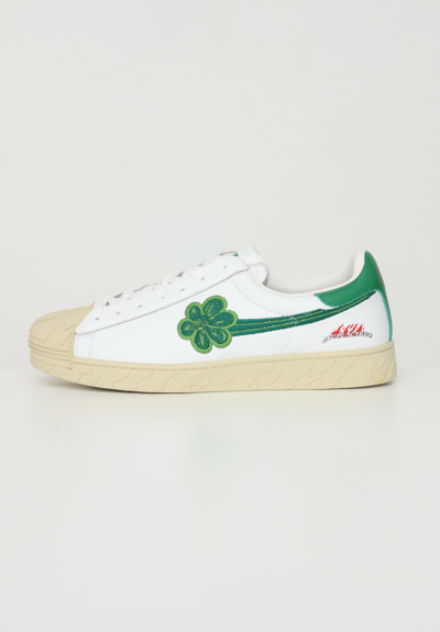 Acupuncture Embroidered Acu Star Sneakers In White,green