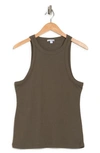 James Perse Ribbed Knit Tank In Platoon