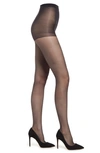 Hue Age Defiance Sheer Control Top Tights In Black
