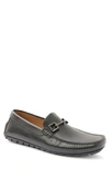 Bruno Magli Men's Xander Horse-bit Strap Leather Drivers In Black Leather