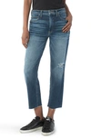 Kut From The Kloth Rachael Fab Ab Distressed High Waist Mom Jeans In Receptive