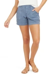 Spanx 4-inch Stretch Twill Shorts In Slate Blue