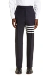 Thom Browne Wool 4-bar Tailored Trousers In Navy