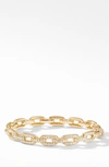David Yurman Stax Chain Link Bracelet With Diamonds In 18k Yellow Gold In Yellow Gold/ Diamond