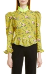 Batsheva + Laura Ashley Grace Floral-print Cotton-poplin Blouse In Fairford