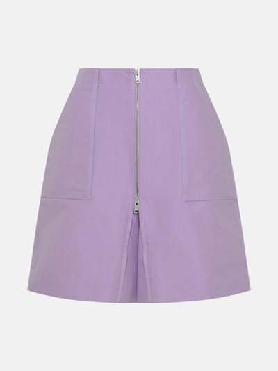 Ambush Lavender Linen Blend Worker Shorts In Violet