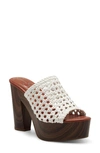 Jessica Simpson Shelbie Platform Slide Sandal In Bright White