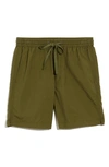 Madewell Re-sourced Everywear Shorts In Desert Olive