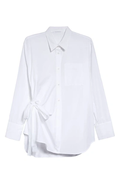 Cecilie Bahnsen Asymmetric Bow Detail Button-down Shirt In White