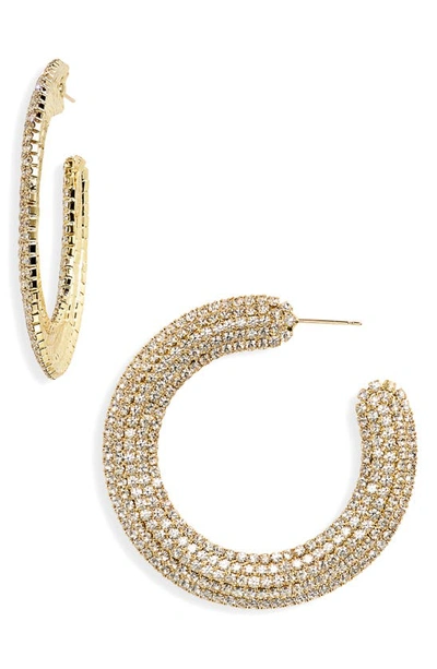 Cult Gaia Crystal-embellished Earrings In Gold
