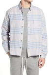 John Elliott Hemi Oversized Plaid Button-down Shirt In Acai Check