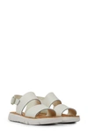 Camper Kaah Wedge Slingback Sandal In White Natural