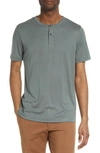 Theory Gaskell Solid Henley In Balsam Green