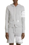 Thom Browne 4-bar Cotton Hoodie In Light Grey
