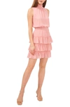 1.state Smock Neck Sleeveless Fit & Flare Dress In Blush