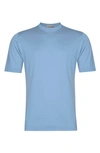 John Smedley Light-blue Cotton T-shirt In Celeste