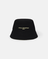 Stella Mccartney Woman Hat Black Size 7 Polyamide In Black & Banana Yellow