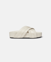 Stella Mccartney 40mm Vesta Padded Faux Leather Slides In Gray