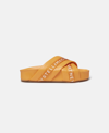Stella Mccartney Nylon Platform Logo Sandals In Bright Orange