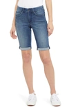 Nydj Petite Briella Jeans Shorts With Roll Cuffs In Blue