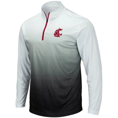 Colosseum Men's Grey Washington State Cougars Magic Team Logo Quarter-zip Jacket