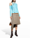 Andersson Bell Asymmetric Design Knit Top In Blue