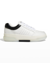 Amiri Men's Leather Stadium Low-top Sneakers In White Bl