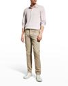 Tom Ford Men's Cashmere-silk Polo Sweater In Lt Prp Sld