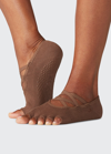 Toesox Elle Hermosa Strappy Half-toe Grip Socks In Naked