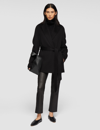 Joseph Womens Black Cenda Double-faced Wool And Cashmere-blend Coat In Black